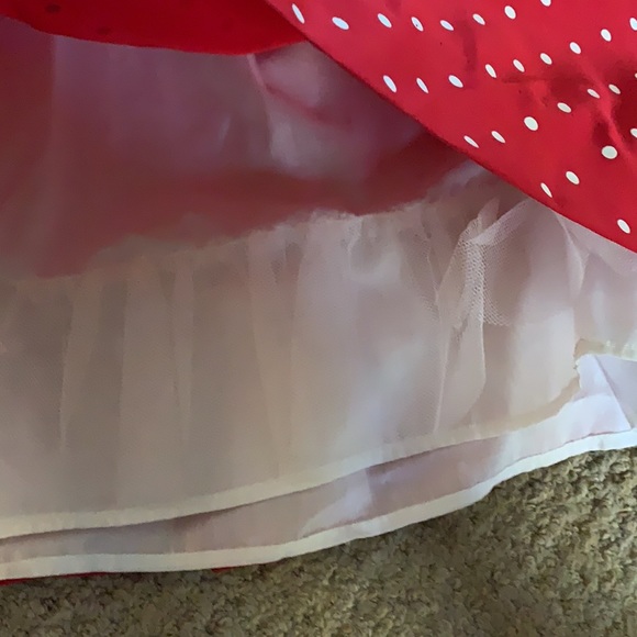 Sylvia Whyte Red & White Holiday Dress Sz 14 - Picture 5 of 10